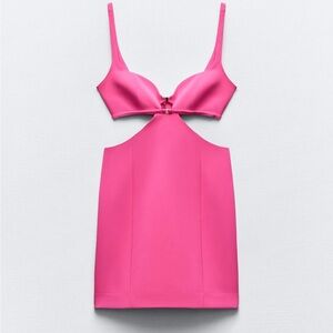 ZARA pink mini dress w/ cutouts
